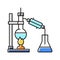 distillation apparatus engineer color icon vector illustration