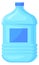 Distilled water bottle for cooler. Big cartoon container icon
