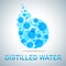 Distilled Water Represents Aqua Potable And Deionized