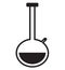 Distilling flask icon vector