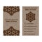 Distinctive business cards with symmetrical designs