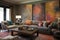 distinctive wall art brings color and style into traditional home