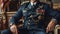 Distinguished Military Officer in Full Dress Uniform. Generative ai