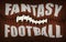 Distorted Fantasy Football Title On a Football Texture