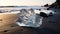 Distorted Forms: Capturing The Beauty Of An Ice Chunk On The Beach