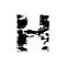Distorted letter H vector. Grunge H letter of the alphabet. Trendy style distorted glitch typeface alphabet. Letters drawn