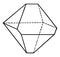 Distorted octahedron vintage illustration