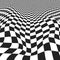 Distorted square pattern, checkerboard