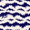 Distorted stripe monochrome seamless raster pattern. Minimalist checkered square black and white background