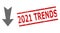 Distress 2021 Trends Seal and Halftone Dotted Arrow Down