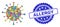 Distress Allergy Stamp Seal and Multicolored Mosaic Covid-19 Virus