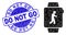 Distress Do Not Go Round Stamp And Fitness Watches Polygonal Icon