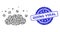 Distress Going Viral Stamp and Fractal Cloud Emission Icon Composition