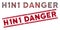 Distress H1N1 Danger Red Seal and Coronavirus Mosaic Text