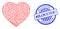 Distress hashtag Iloveyou Badge and Net Love Heart Mesh