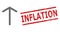 Distress Inflation Seal and Halftone Dotted Arrow Up