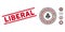 Distress Liberal Line Stamp and Mosaic Casino Roulette Icon