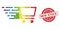 Distress New Stock Stamp Seal and LGBT Shopping Cart Mosaic