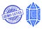 Distress Zero Level Stamp Seal and Hatched Crystal Mesh