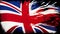 Distressed dark worn background of a vintage Union Jack national flag of the United Kingdom