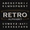 Distressed retro vector typeface.