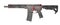 Distressed SBR AR15 grey with red controls and a 30rd mag