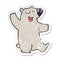 distressed sticker of a quirky hand drawn cartoon wombat