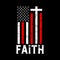 Distressed USA Flag Cross with Faith Text Vector, Christian T Shirt Design