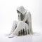 Distressed White Cloth Figure: A Dark And Brooding Designer Sculpture