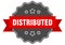 distributed label. distributed isolated seal. sticker. sign