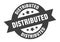 distributed sign. round ribbon sticker. isolated tag
