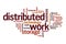 Distributed work word cloud concept