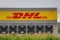 Distribution center and warehouse for parcels of DHL in the harbour Westpoort in Amsterdam.