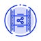 Distribution, Film, Movie, P2p, Share Blue Dotted Line Line Icon