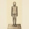 Disturbingly Whimsical Pencil Drawing Of A Man Standing On A Board