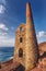 Disused engine house at tin mine, Wheal Coates, Cornwall.