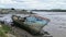 Disused wreck River Plym. Plymouth Devon uk