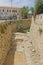 A ditch with archeological digs around the Tower of David in Jerusalem