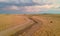 Ditch Flowing Through Colorado Grass Lands