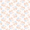 Ditsy Abstract Flower Blooms in Coral Blue. Tiny Dotty Floral Seamless Repeating Pattern