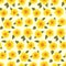 Ditsy floral pattern with small daffodils