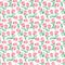 Ditsy floral pattern with small red tulips