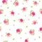 Ditsy pink tropical flowers seamless pattern