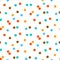 Ditsy vector polka dot pattern