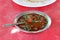 Diu Food-Indian Traditional Diu Prawns or Shrimp curry. Kolambiche kalwan Tikhle.