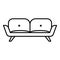 Divan sofa icon, outline style