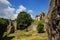 Divci kamen, Trisov, Czech republic, View of Girls rock ruin, ruin of castle in south bohemia