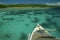 Dive Boat at Menjangan island, Bali, Over a Coral Reef.