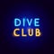 Dive Club Neon Text
