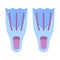 Dive diving shoes snorkeling single isolated icon with flat style